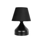 GloboStar® PYRAMID 204-0058 Μοντέρνο Eπιτραπέζιο Φωτιστικό Μονόφωτο 1 x E27 IP20 Μαύρο Μέταλλο με Μαύρο Ύφασμα - Μ22 x Π22 x Υ30cm - Image 3