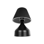 GloboStar® PYRAMID 204-0058 Μοντέρνο Eπιτραπέζιο Φωτιστικό Μονόφωτο 1 x E27 IP20 Μαύρο Μέταλλο με Μαύρο Ύφασμα - Μ22 x Π22 x Υ30cm - Image 4