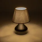 GloboStar® MICKEY 204-0059 Μοντέρνο Eπιτραπέζιο Φωτιστικό Μονόφωτο 1 x E27 IP20 Μαύρο Μέταλλο με Μαύρο Ύφασμα - Μ22 x Π22 x Υ30cm - Image 2