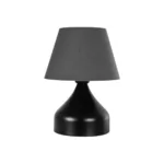 GloboStar® MICKEY 204-0059 Μοντέρνο Eπιτραπέζιο Φωτιστικό Μονόφωτο 1 x E27 IP20 Μαύρο Μέταλλο με Μαύρο Ύφασμα - Μ22 x Π22 x Υ30cm - Image 3