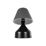 GloboStar® MICKEY 204-0059 Μοντέρνο Eπιτραπέζιο Φωτιστικό Μονόφωτο 1 x E27 IP20 Μαύρο Μέταλλο με Μαύρο Ύφασμα - Μ22 x Π22 x Υ30cm - Image 4