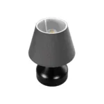 GloboStar® MICKEY 204-0059 Μοντέρνο Eπιτραπέζιο Φωτιστικό Μονόφωτο 1 x E27 IP20 Μαύρο Μέταλλο με Μαύρο Ύφασμα - Μ22 x Π22 x Υ30cm - Image 5