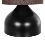 GloboStar® RUBIK 204-0060 Μοντέρνο Eπιτραπέζιο Φωτιστικό Μονόφωτο 1 x E27 IP20 Μαύρο Μέταλλο με Μπεζ Ύφασμα - Μ19 x Π19 x Υ30cm - Image 7