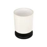 GloboStar® MINNIE 204-0062 Μοντέρνο Eπιτραπέζιο Φωτιστικό Μονόφωτο 1 x E27 IP20 Μαύρο Ξύλο με Μπεζ Ύφασμα - Μ15 x Π15 x Υ22cm - Image 5