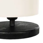 GloboStar® MINNIE 204-0062 Μοντέρνο Eπιτραπέζιο Φωτιστικό Μονόφωτο 1 x E27 IP20 Μαύρο Ξύλο με Μπεζ Ύφασμα - Μ15 x Π15 x Υ22cm - Image 7