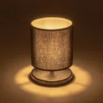 GloboStar® MINNIE 204-0063 Μοντέρνο Eπιτραπέζιο Φωτιστικό Μονόφωτο 1 x E27 IP20 Μαύρο Ξύλο με Μαύρο Ύφασμα - Μ15 x Π15 x Υ22cm - Image 2