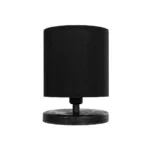 GloboStar® MINNIE 204-0063 Μοντέρνο Eπιτραπέζιο Φωτιστικό Μονόφωτο 1 x E27 IP20 Μαύρο Ξύλο με Μαύρο Ύφασμα - Μ15 x Π15 x Υ22cm - Image 3