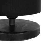 GloboStar® MINNIE 204-0063 Μοντέρνο Eπιτραπέζιο Φωτιστικό Μονόφωτο 1 x E27 IP20 Μαύρο Ξύλο με Μαύρο Ύφασμα - Μ15 x Π15 x Υ22cm - Image 7