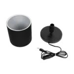 GloboStar® MINNIE 204-0063 Μοντέρνο Eπιτραπέζιο Φωτιστικό Μονόφωτο 1 x E27 IP20 Μαύρο Ξύλο με Μαύρο Ύφασμα - Μ15 x Π15 x Υ22cm - Image 9