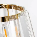 GloboStar® GLASSY 204-0064 Μοντέρνο Eπιτραπέζιο Φωτιστικό Μονόφωτο 1 x E27 IP20 Χρυσό Πλαστικό με Διάφανο Κρύσταλλο - Μ15 x Π15 x Υ25cm - Image 6