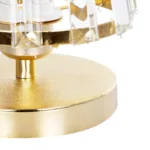 GloboStar® GLASSY 204-0064 Μοντέρνο Eπιτραπέζιο Φωτιστικό Μονόφωτο 1 x E27 IP20 Χρυσό Πλαστικό με Διάφανο Κρύσταλλο - Μ15 x Π15 x Υ25cm - Image 7