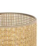 GloboStar® HARD 204-0065 Μοντέρνο Eπιτραπέζιο Φωτιστικό Μονόφωτο 1 x E27 IP20 Καφέ Ξύλο με Μπεζ Rattan - Μ15 x Π15 x Υ35cm - Image 6