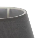 GloboStar® CAP 204-0068 Μοντέρνο Eπιτραπέζιο Φωτιστικό Μονόφωτο 1 x E27 IP20 Καρυδί Ξύλο με Μαύρο Ύφασμα - Μ22 x Π22 x Υ33cm - Image 6