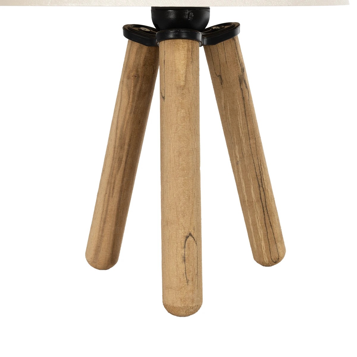 GloboStar® CAP 204-0069 Μοντέρνο Eπιτραπέζιο Φωτιστικό Μονόφωτο 1 x E27 IP20 Καρυδί Ξύλο με Λευκό Ύφασμα - Μ22 x Π22 x Υ33cm - Image 7