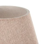 GloboStar® CAP 204-0070 Μοντέρνο Eπιτραπέζιο Φωτιστικό Μονόφωτο 1 x E27 IP20 Καρυδί Ξύλο με Ροζ Ύφασμα - Μ22 x Π22 x Υ33cm - Image 6