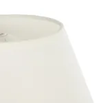 GloboStar® GLOSSY 204-0071 Μοντέρνο Eπιτραπέζιο Φωτιστικό Μονόφωτο 1 x E27 IP20 Χρυσό Μέταλλο με Λευκό Ύφασμα - Μ22 x Π22 x Υ37cm - Image 6