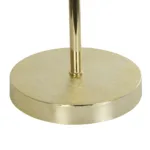 GloboStar® GLOSSY 204-0071 Μοντέρνο Eπιτραπέζιο Φωτιστικό Μονόφωτο 1 x E27 IP20 Χρυσό Μέταλλο με Λευκό Ύφασμα - Μ22 x Π22 x Υ37cm - Image 7