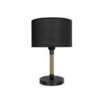 GloboStar® STRING 204-0072 Μοντέρνο Eπιτραπέζιο Φωτιστικό Μονόφωτο 1 x E27 IP20 Μαύρο Mέταλλο & Μπεζ Σχοινί με Μαύρο Ύφασμα - Μ24 x Π24 x Υ37cm - Image 3