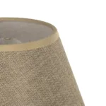 GloboStar® LARA 204-0073 Μοντέρνο Eπιτραπέζιο Φωτιστικό Μονόφωτο 1 x E27 IP20 Μαύρο Μέταλλο με Μπεζ Ύφασμα - Μ22 x Π22 x Υ36cm - Image 6