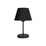 GloboStar® LARA 204-0074 Μοντέρνο Eπιτραπέζιο Φωτιστικό Μονόφωτο 1 x E27 IP20 Μαύρο Μέταλλο με Μαύρο Ύφασμα - Μ22 x Π22 x Υ36cm - Image 3