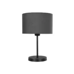 GloboStar® LARA 204-0076 Μοντέρνο Eπιτραπέζιο Φωτιστικό Μονόφωτο 1 x E27 IP20 Μαύρο Μέταλλο με Γκρι Ύφασμα - Μ24 x Π24 x Υ35cm - Image 3