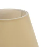 GloboStar® CLASS 204-0079 Μοντέρνο Eπιτραπέζιο Φωτιστικό Μονόφωτο 1 x E27 IP20 Μαύρο Μέταλλο με Μπεζ Ύφασμα - Μ22 x Π22 x Υ36cm - Image 6