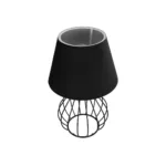 GloboStar® CLASS 204-0080 Μοντέρνο Eπιτραπέζιο Φωτιστικό Μονόφωτο 1 x E27 IP20 Μαύρο Μέταλλο με Μαύρο Ύφασμα - Μ22 x Π22 x Υ36cm - Image 5