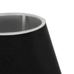 GloboStar® CIA 204-0081 Μοντέρνο Eπιτραπέζιο Φωτιστικό Μονόφωτο 1 x E27 IP20 Λευκό Πλαστικό με Μαύρο Ύφασμα - Μ24 x Π24 x Υ31cm - Image 6