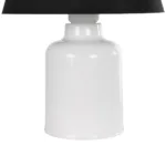 GloboStar® CIA 204-0081 Μοντέρνο Eπιτραπέζιο Φωτιστικό Μονόφωτο 1 x E27 IP20 Λευκό Πλαστικό με Μαύρο Ύφασμα - Μ24 x Π24 x Υ31cm - Image 7