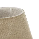 GloboStar® CIA 204-0082 Μοντέρνο Eπιτραπέζιο Φωτιστικό Μονόφωτο 1 x E27 IP20 Λευκό Πλαστικό με Μπεζ Ύφασμα - Μ24 x Π24 x Υ31cm - Image 6