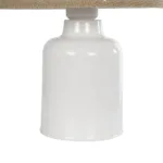 GloboStar® CIA 204-0082 Μοντέρνο Eπιτραπέζιο Φωτιστικό Μονόφωτο 1 x E27 IP20 Λευκό Πλαστικό με Μπεζ Ύφασμα - Μ24 x Π24 x Υ31cm - Image 7