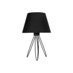 GloboStar® TRIP 204-0086 Μοντέρνο Eπιτραπέζιο Φωτιστικό Μονόφωτο 1 x E27 IP20 Μαύρο Μέταλλο με Μαύρο Ύφασμα - Μ22 x Π22 x Υ33cm - Image 3