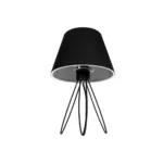 GloboStar® TRIP 204-0086 Μοντέρνο Eπιτραπέζιο Φωτιστικό Μονόφωτο 1 x E27 IP20 Μαύρο Μέταλλο με Μαύρο Ύφασμα - Μ22 x Π22 x Υ33cm - Image 4