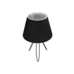 GloboStar® TRIP 204-0086 Μοντέρνο Eπιτραπέζιο Φωτιστικό Μονόφωτο 1 x E27 IP20 Μαύρο Μέταλλο με Μαύρο Ύφασμα - Μ22 x Π22 x Υ33cm - Image 5