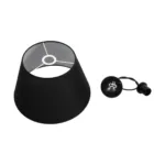 GloboStar® TRIANGLE 204-0088 Μοντέρνο Κρεμαστό Φωτιστικό Kαπέλο Μονόφωτο 1 x E27 IP20 Μαύρο Ύφασμα - Μ37 x Π37 x Υ70cm - Image 10