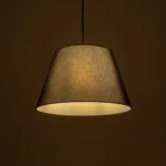 GloboStar® TRIANGLE 204-0088 Μοντέρνο Κρεμαστό Φωτιστικό Kαπέλο Μονόφωτο 1 x E27 IP20 Μαύρο Ύφασμα - Μ37 x Π37 x Υ70cm - Image 2