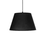 GloboStar® TRIANGLE 204-0088 Μοντέρνο Κρεμαστό Φωτιστικό Kαπέλο Μονόφωτο 1 x E27 IP20 Μαύρο Ύφασμα - Μ37 x Π37 x Υ70cm - Image 4