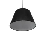 GloboStar® TRIANGLE 204-0088 Μοντέρνο Κρεμαστό Φωτιστικό Kαπέλο Μονόφωτο 1 x E27 IP20 Μαύρο Ύφασμα - Μ37 x Π37 x Υ70cm - Image 5