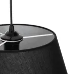 GloboStar® TRIANGLE 204-0088 Μοντέρνο Κρεμαστό Φωτιστικό Kαπέλο Μονόφωτο 1 x E27 IP20 Μαύρο Ύφασμα - Μ37 x Π37 x Υ70cm - Image 7