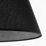 GloboStar® TRIANGLE 204-0088 Μοντέρνο Κρεμαστό Φωτιστικό Kαπέλο Μονόφωτο 1 x E27 IP20 Μαύρο Ύφασμα - Μ37 x Π37 x Υ70cm - Image 8