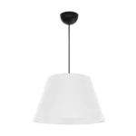 GloboStar® TRIANGLE 204-0089 Μοντέρνο Κρεμαστό Φωτιστικό Kαπέλο Μονόφωτο 1 x E27 IP20 Λευκό Ύφασμα - Μ37 x Π37 x Υ70cm - Image 3