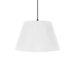 GloboStar® TRIANGLE 204-0089 Μοντέρνο Κρεμαστό Φωτιστικό Kαπέλο Μονόφωτο 1 x E27 IP20 Λευκό Ύφασμα - Μ37 x Π37 x Υ70cm - Image 4