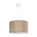 GloboStar® LOFTY 204-0090 Μοντέρνο Κρεμαστό Φωτιστικό Kαπέλο Μονόφωτο 1 x E27 IP20 Μπεζ Ύφασμα -Μ38 x Π38 x Υ70cm - Image 3