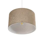 GloboStar® LOFTY 204-0090 Μοντέρνο Κρεμαστό Φωτιστικό Kαπέλο Μονόφωτο 1 x E27 IP20 Μπεζ Ύφασμα -Μ38 x Π38 x Υ70cm - Image 5