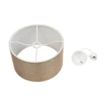 GloboStar® LOFTY 204-0090 Μοντέρνο Κρεμαστό Φωτιστικό Kαπέλο Μονόφωτο 1 x E27 IP20 Μπεζ Ύφασμα -Μ38 x Π38 x Υ70cm - Image 9
