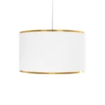 GloboStar® LOFTY 204-0091 Μοντέρνο Κρεμαστό Φωτιστικό Kαπέλο Μονόφωτο 1 x E27 IP20 Λευκό Ύφασμα - Μ38 x Π38 x Υ70cm - Image 4