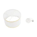 GloboStar® LOFTY 204-0091 Μοντέρνο Κρεμαστό Φωτιστικό Kαπέλο Μονόφωτο 1 x E27 IP20 Λευκό Ύφασμα - Μ38 x Π38 x Υ70cm - Image 9