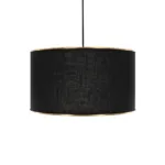 GloboStar® LOFTY 204-0092 Μοντέρνο Κρεμαστό Φωτιστικό Kαπέλο Μονόφωτο 1 x E27 IP20 Μαύρο Ύφασμα - Μ38 x Π38 x Υ70cm - Image 4