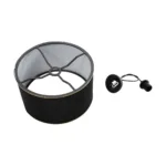 GloboStar® LOFTY 204-0092 Μοντέρνο Κρεμαστό Φωτιστικό Kαπέλο Μονόφωτο 1 x E27 IP20 Μαύρο Ύφασμα - Μ38 x Π38 x Υ70cm - Image 9