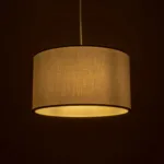 GloboStar® LOFTY 204-0093 Μοντέρνο Κρεμαστό Φωτιστικό Kαπέλο Μονόφωτο 1 x E27 IP20 Γκρι Ύφασμα - Μ38 x Π38 x Υ70cm - Image 2